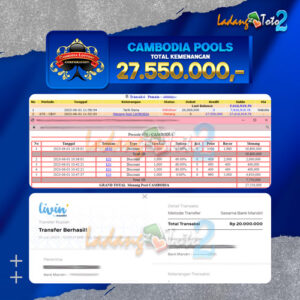 BUKTI JP LADANGTOTO2 CAMBODIA Rp.27.550.000,-